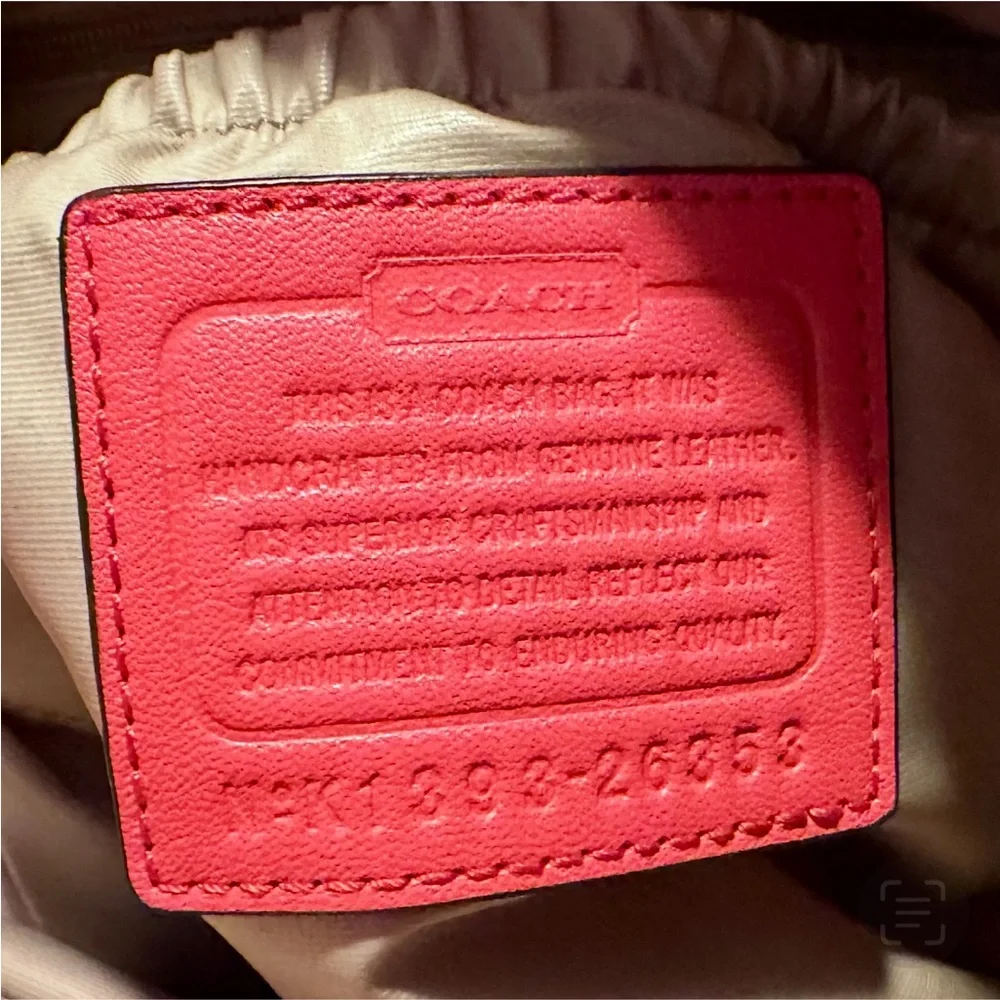 Coach Legacy Large‎ Coral Leather Crossbody for Work, Travel or Baby Bag 26353